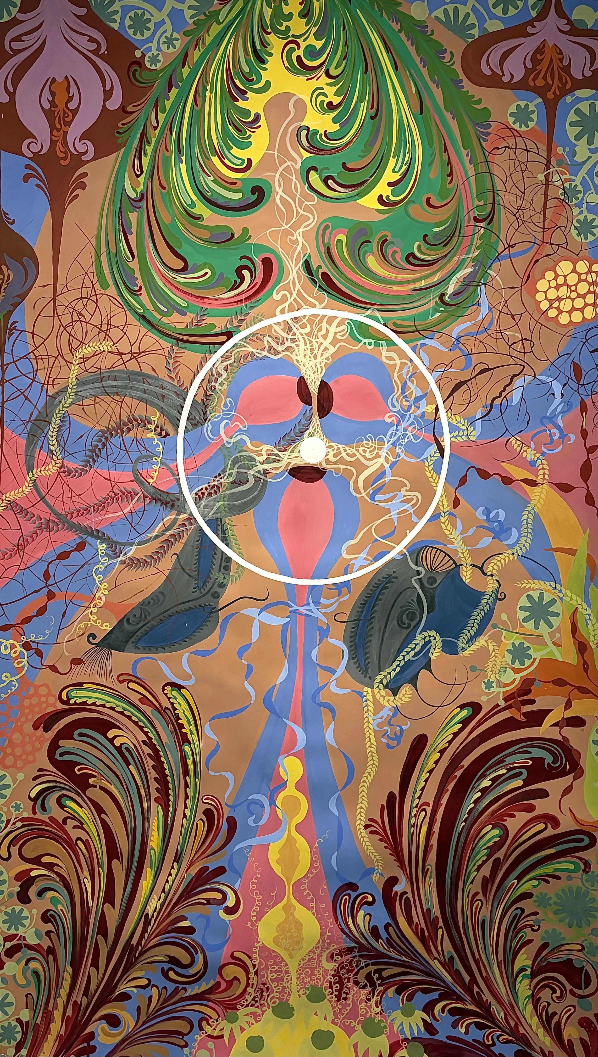 Swell Release Vegetate 
Gouache on Paper 
84x50in