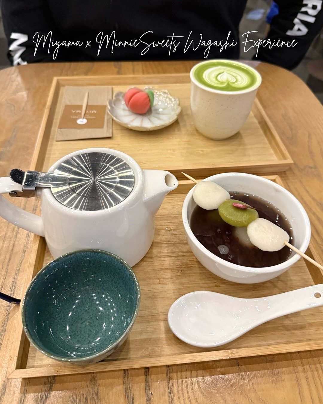We visited the @miyamamelbourne x @minniesweets_melbourne Wagashi Evening Experience over the weekend and it was the most wholesome night 🍵✨

Pairing 1: Matcha &amp; Red Bean (Adzuki) Nerikiri &mdash; both absolutely delicious and almost too pretty 