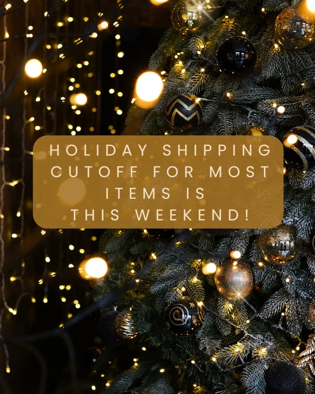 We&rsquo;re getting closer to the holidays &mdash; here are the recommended last days to order from my shop so your gifts have the best chance of arriving on time for holiday delivery: 

Mermaid Scarf - Order with express shipping TODAY
Tote Bags - D
