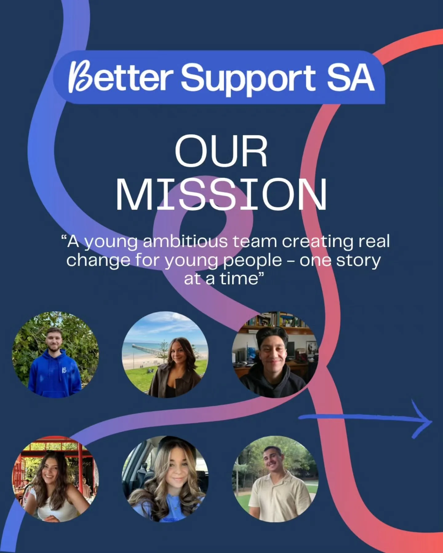 Our mission at Better Support SA is to provide you with quality care and quality connections. We pride ourselves on creating connections that last, beyond the scope of a client and mentor. 

We aim to share a deeper connection with people to further 