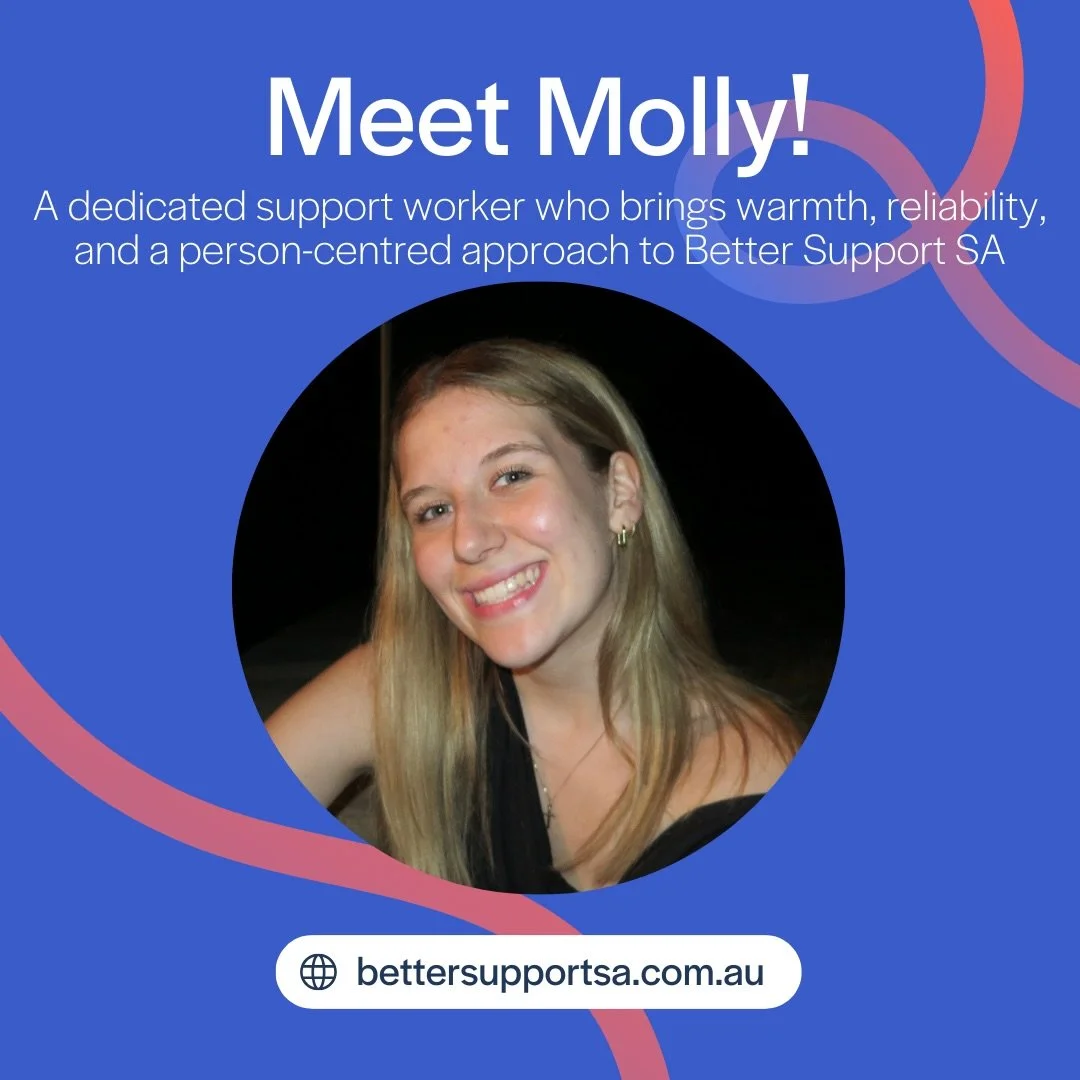 Meet Molly!

&ldquo;Hi, I&rsquo;m Molly. I&rsquo;m a reliable and hard-working person who values kindness, patience, and respect in everything I do. I enjoy building genuine, positive relationships and bringing a friendly, welcoming attitude wherever