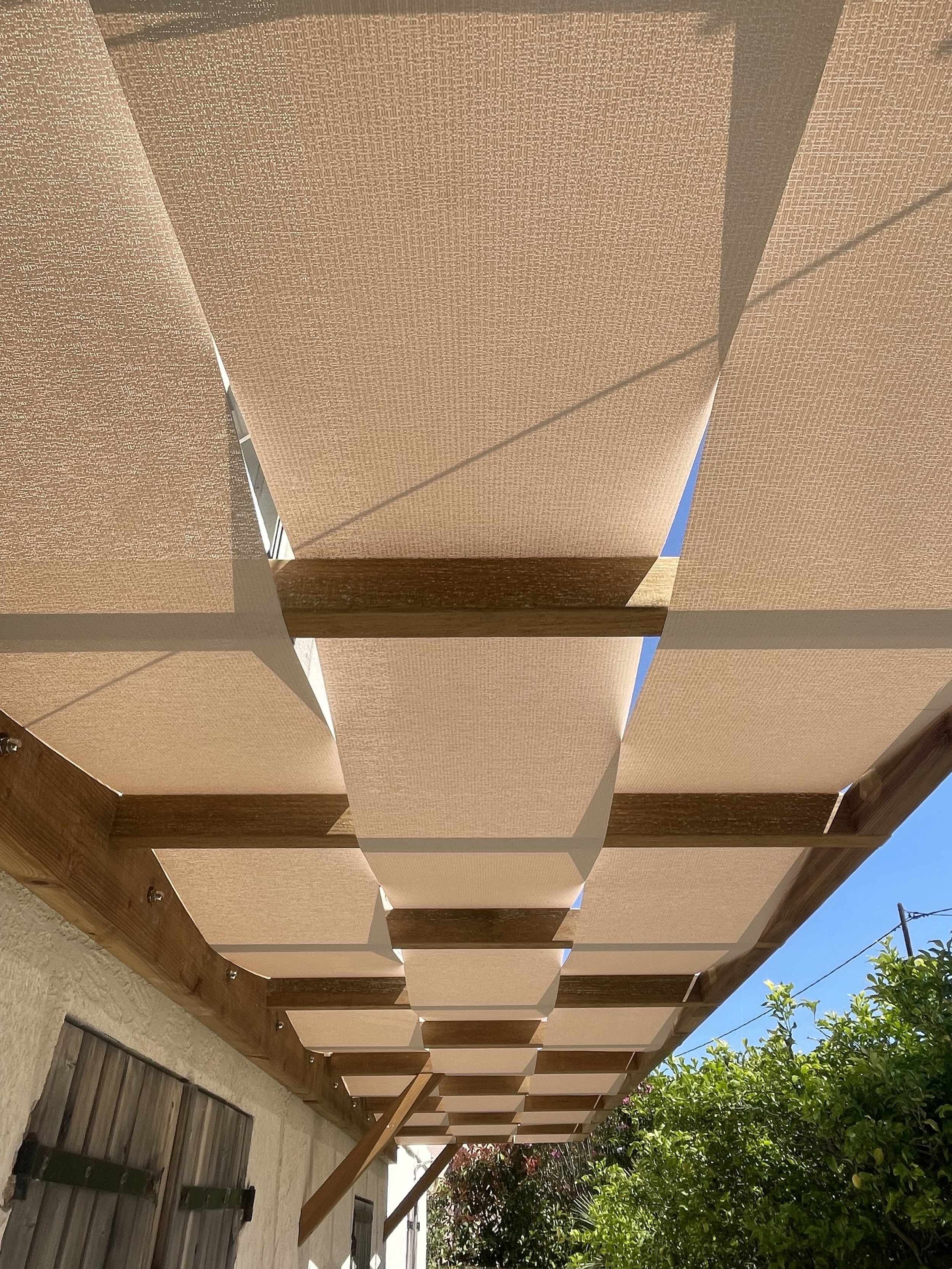Bandes de tissu pour pergola bois - Bandol