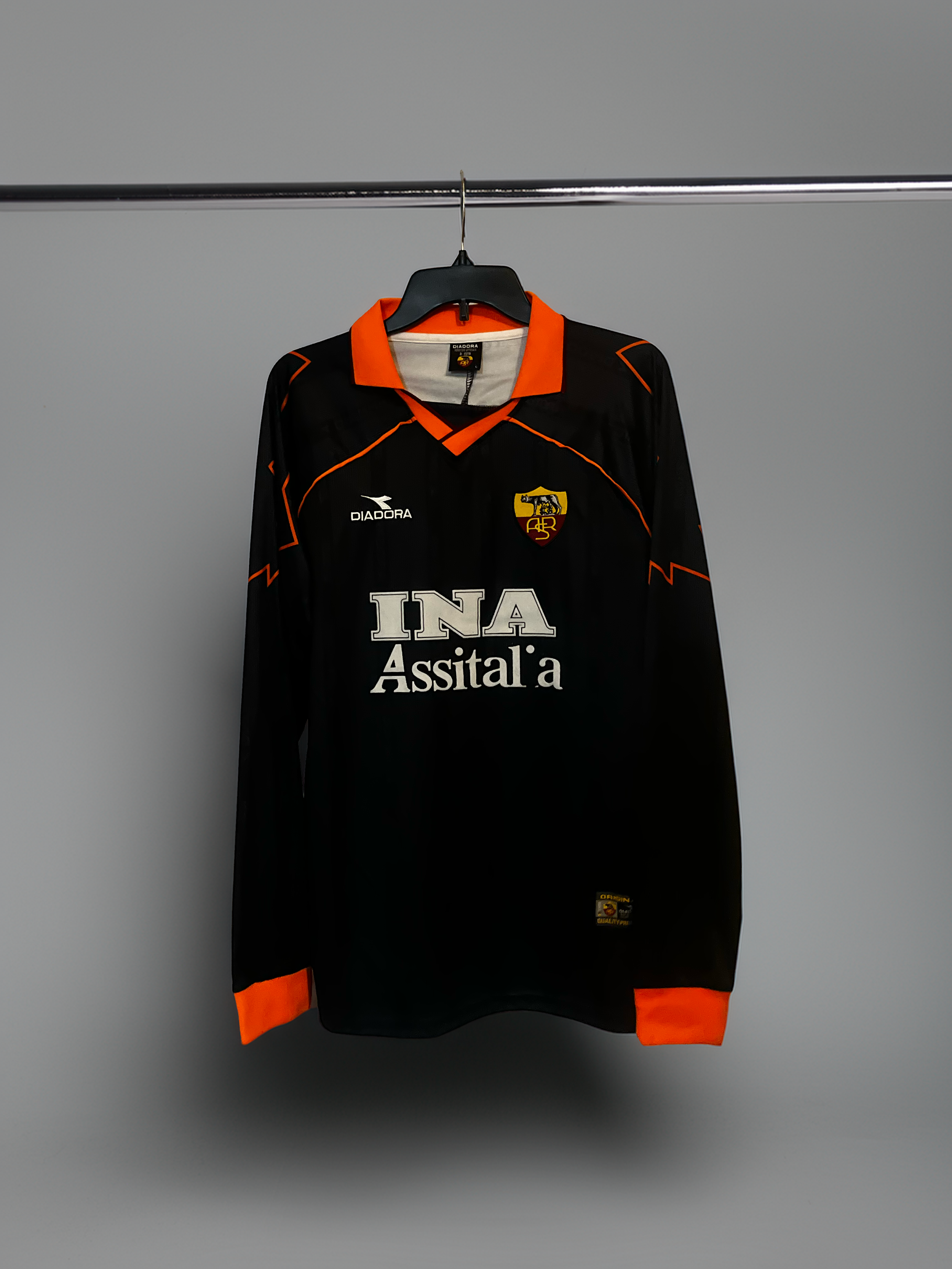 AS Roma 1999/00 Third Jersey (Long Sleeve) — Black