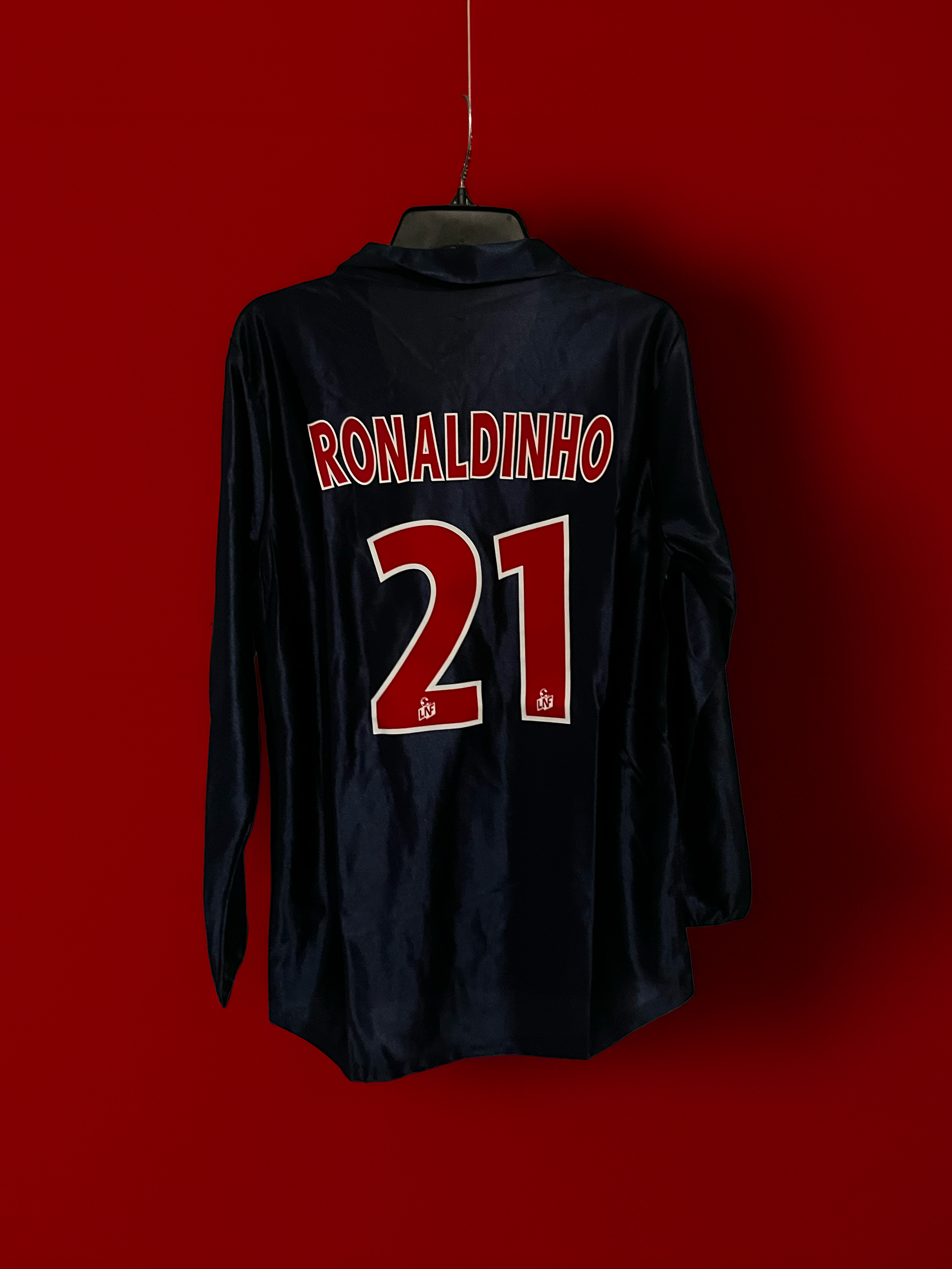 PSG 2001/02 Home Jersey (Long Sleeve) — Ronaldinho