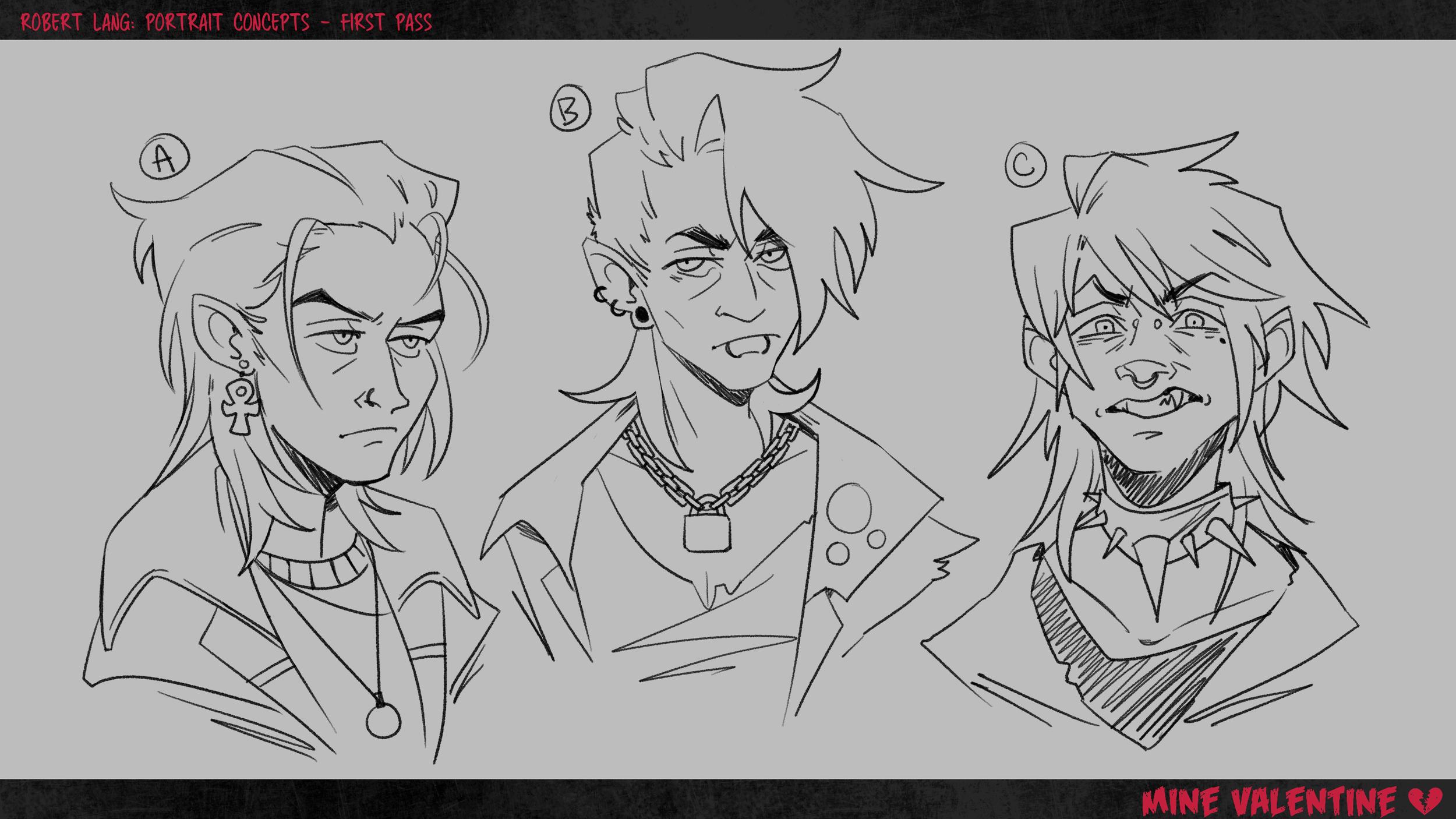 Intitial Portrait Sketches.