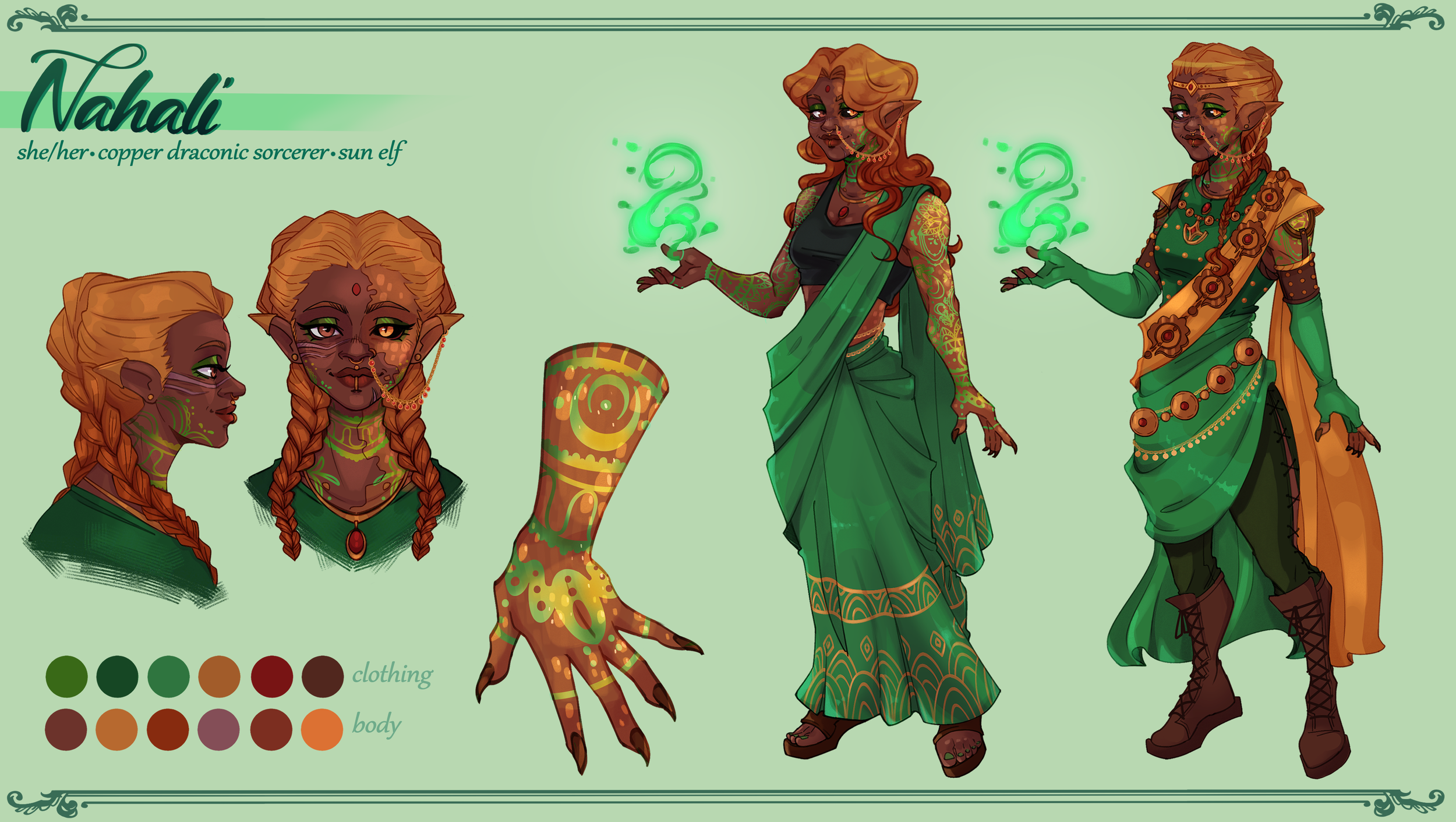 Nahali, Character Sheet