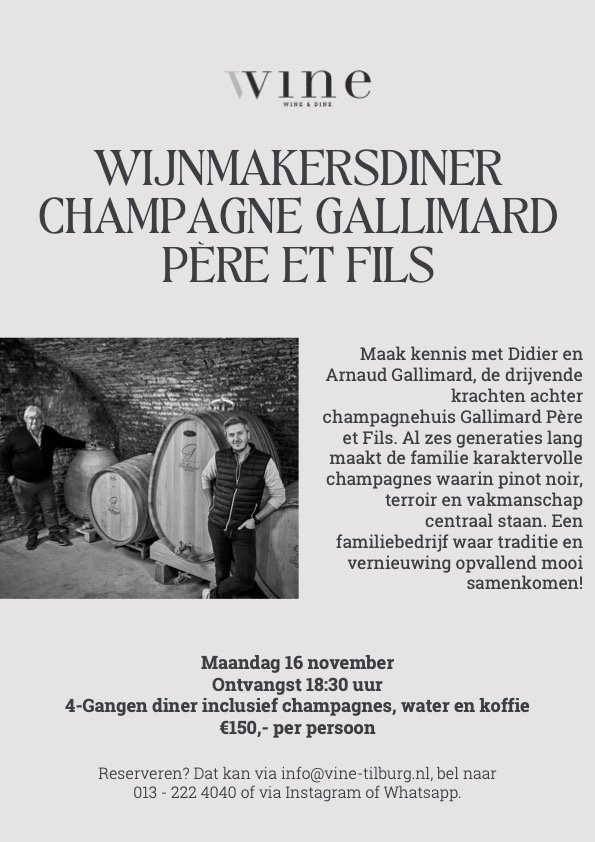 Wijnmakersdiner Gallimard Père et Fils