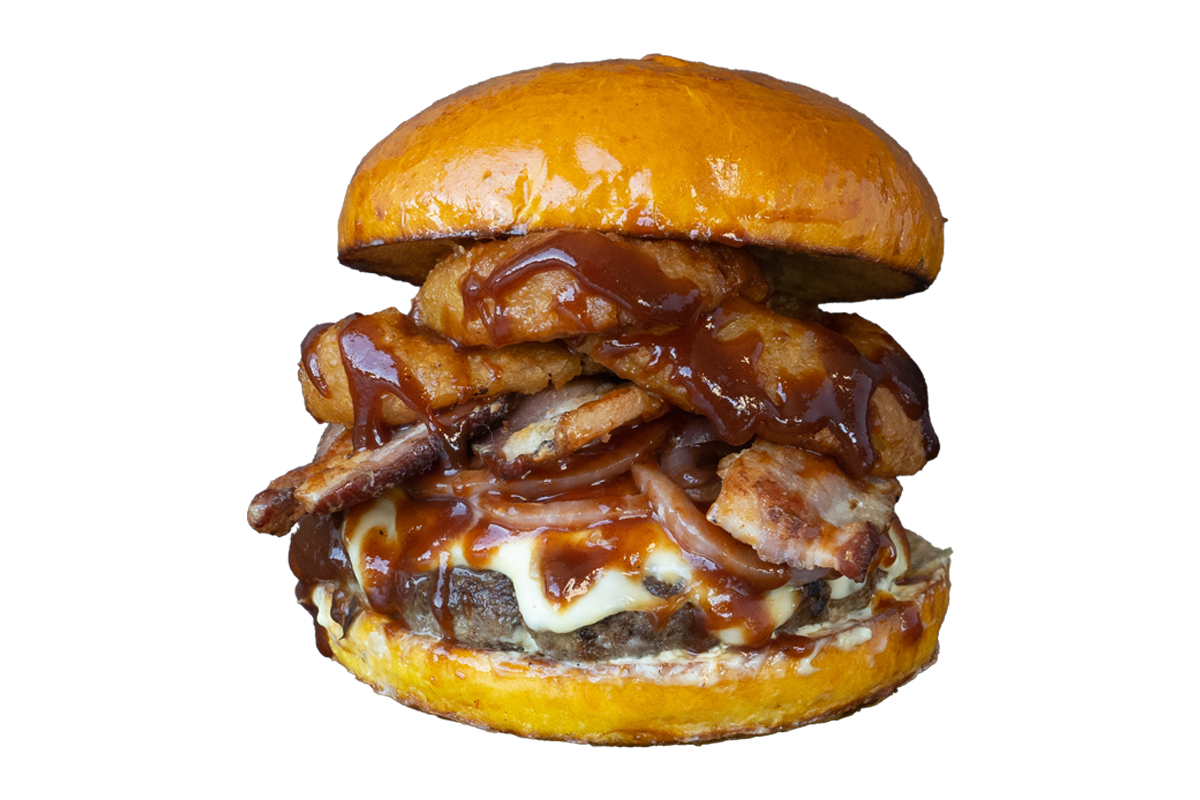 Jersey Joe’s BBQ Beast Burger Bacon & Onion Ring Delight in San