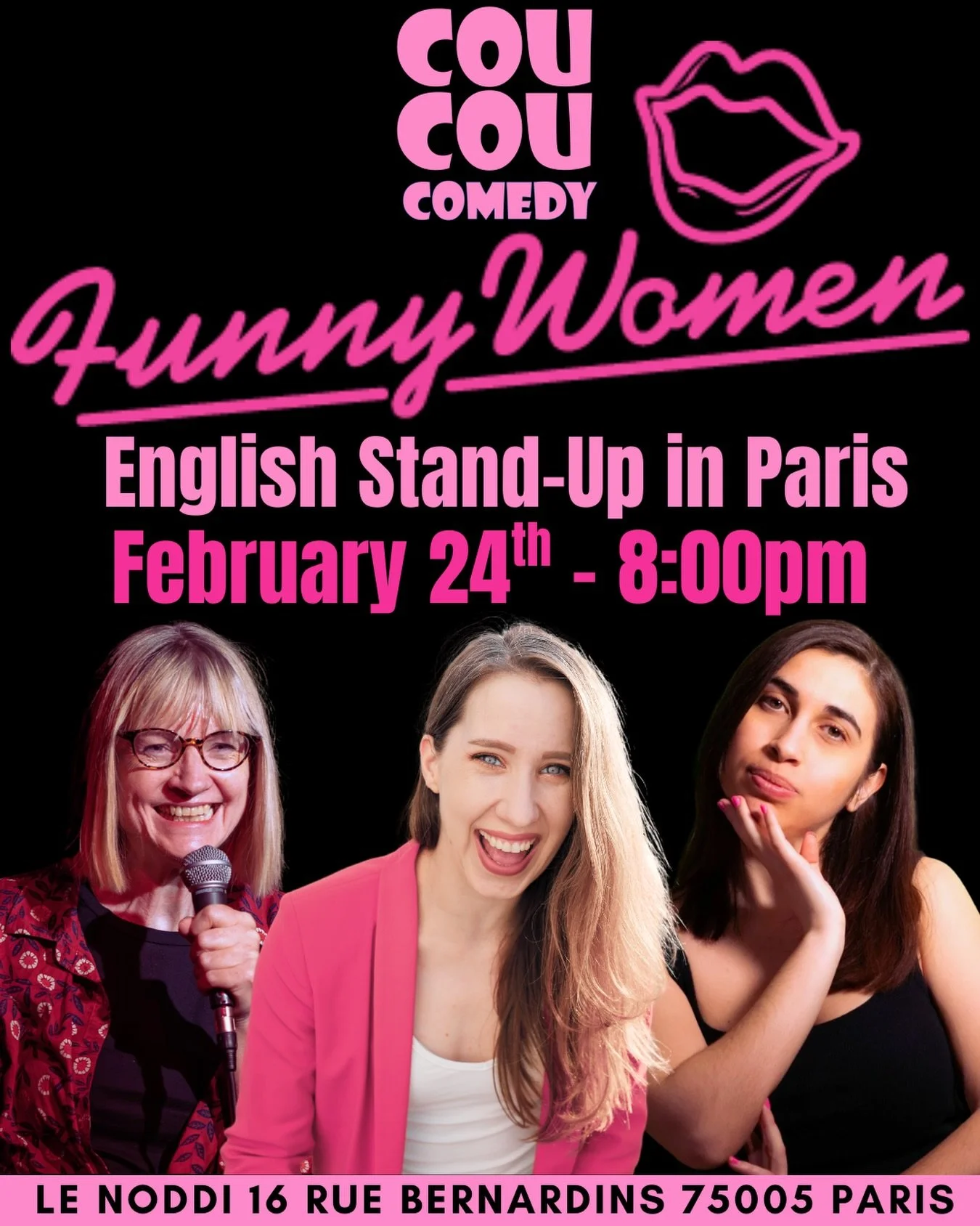 Paris! See English stand-up featuring an all-female lineup this Tuesday @coucoucomedy . Free bookings at www.coucoucomedy.com , pay-what-you-can exit. Don't miss out! #parisvibes #expatsinparis #parisfun #pariscomedy