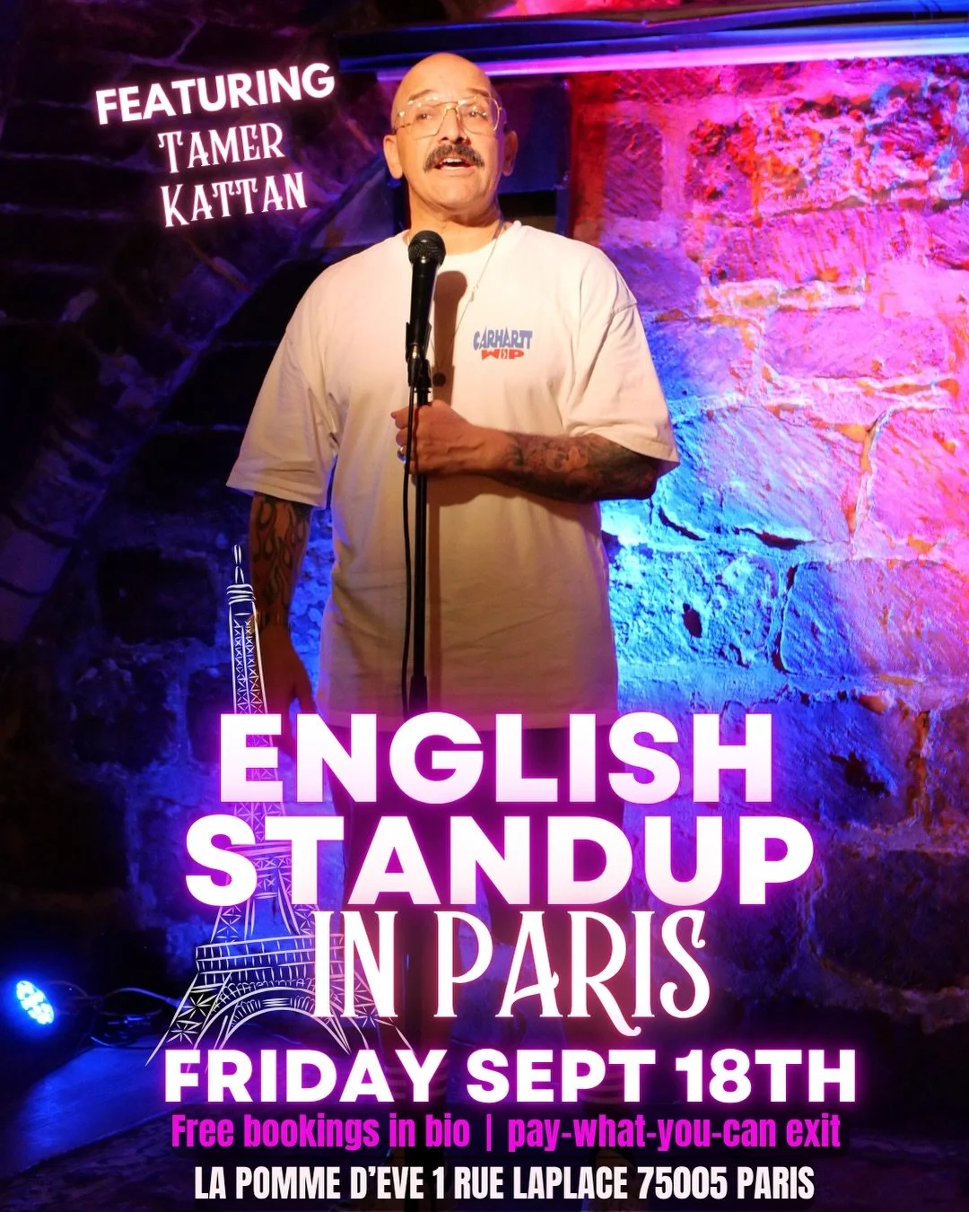 In Paris? See English stand up at @coucoucomedy ! Shows on Thursday and Friday with different lineups of comedians. Free to RSVP, pay at the end after we've made you laugh. Bookings in bio @coucoucomedy #paris #parisevents #parisguide #bestofparis #p
