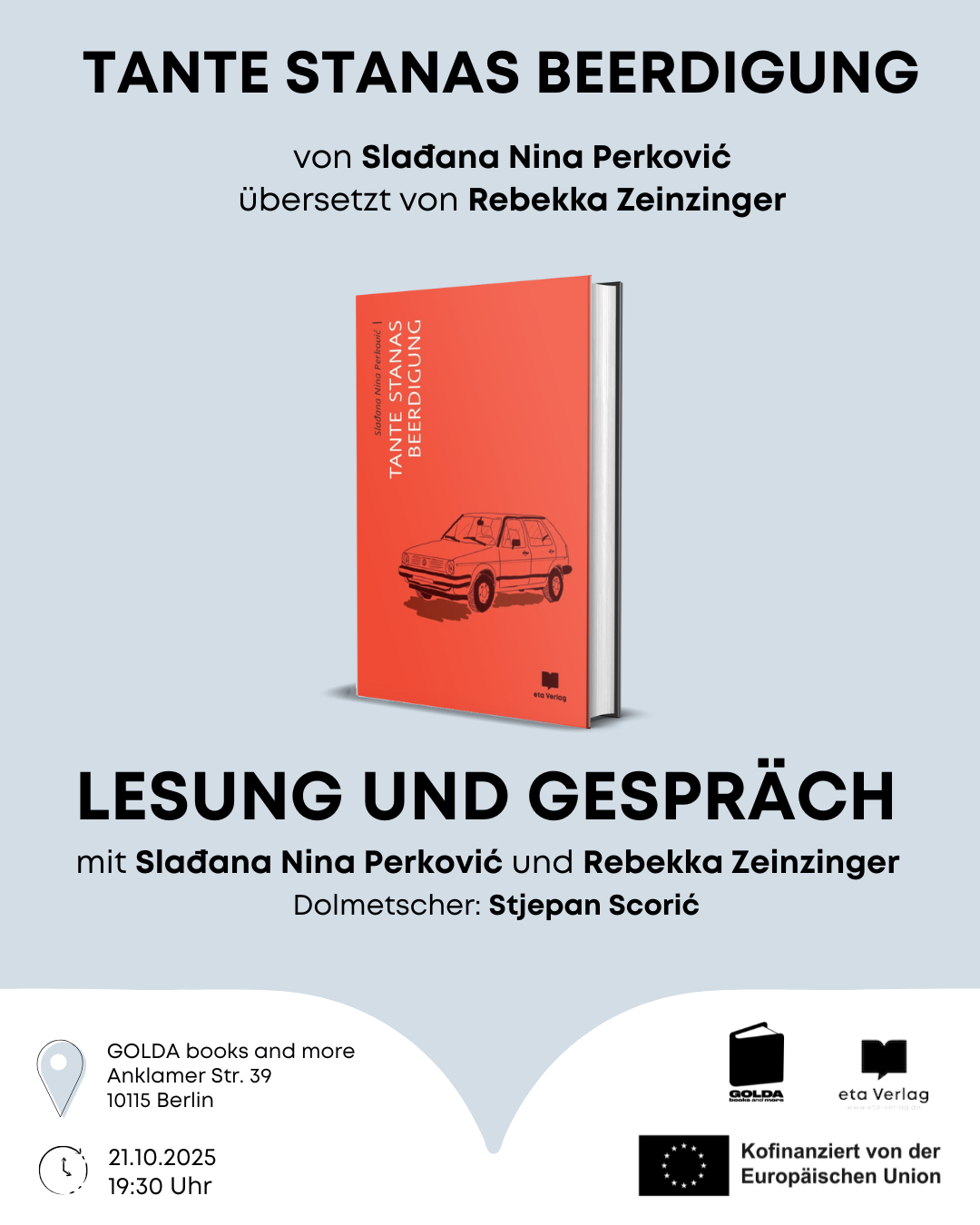 Buchvorstellung und Gespräch -Tante Stanas Beerdigung