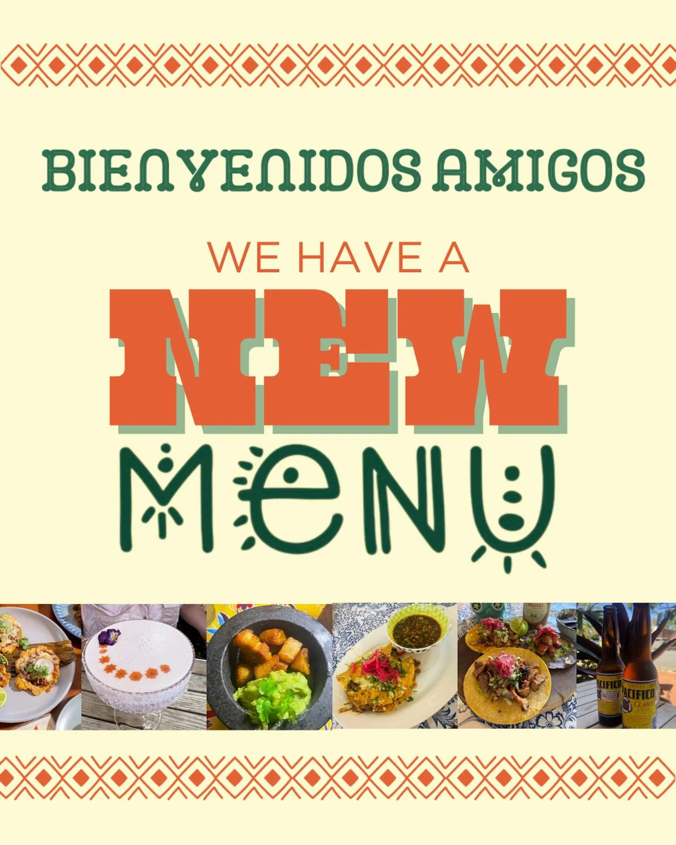 We&rsquo;ve updated our dine-in menu! 

Say hola to new favourites: our taco platter, crispy pork carnitas, birria quesadillas, a lineup of handcrafted cocktails inspired by the flavours of South America🍹, and lots MORE 🎉!

Come taste what&rsquo;s 