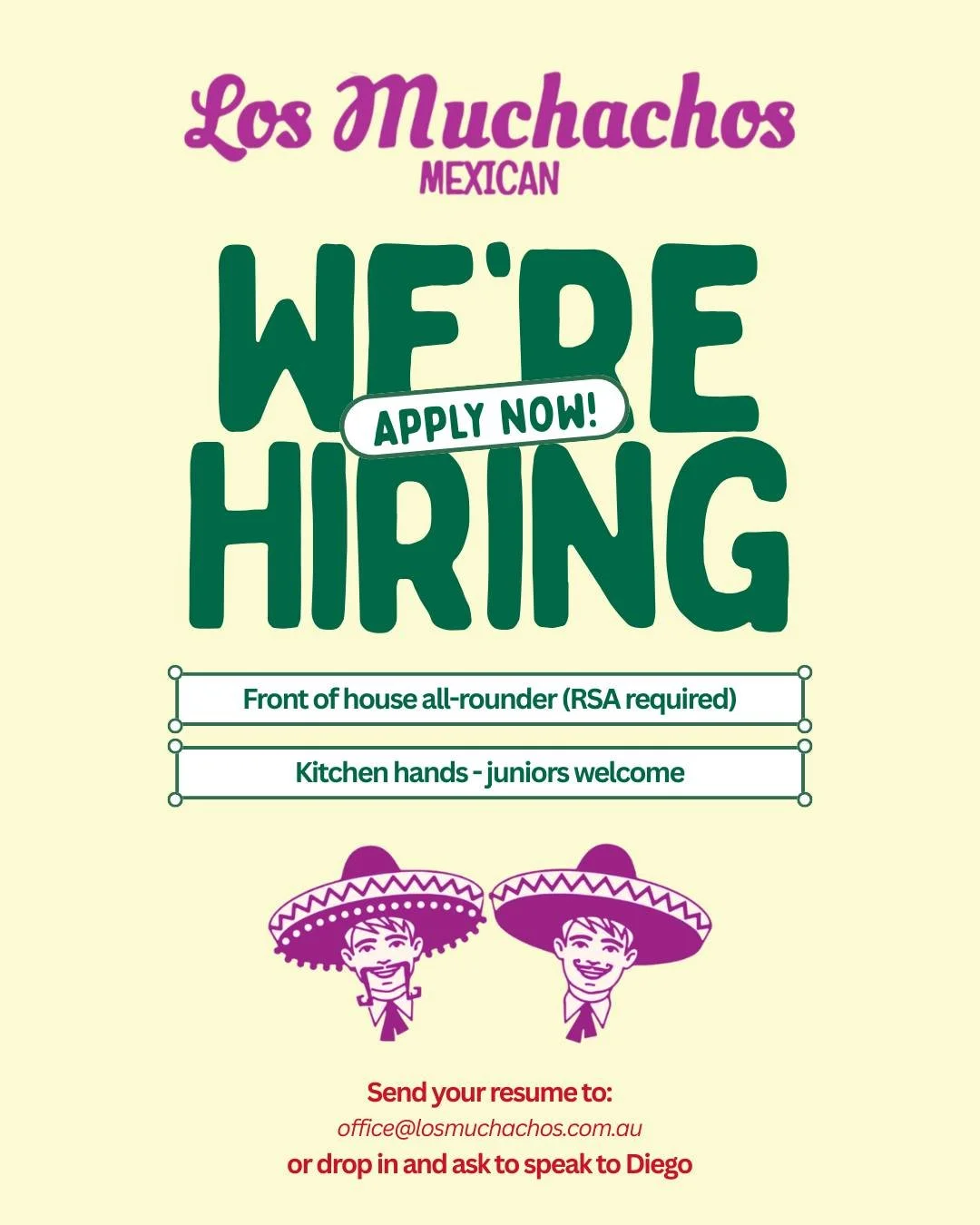 Get in touch with us, or tag anyone who may be interested! Gracias 🤗.