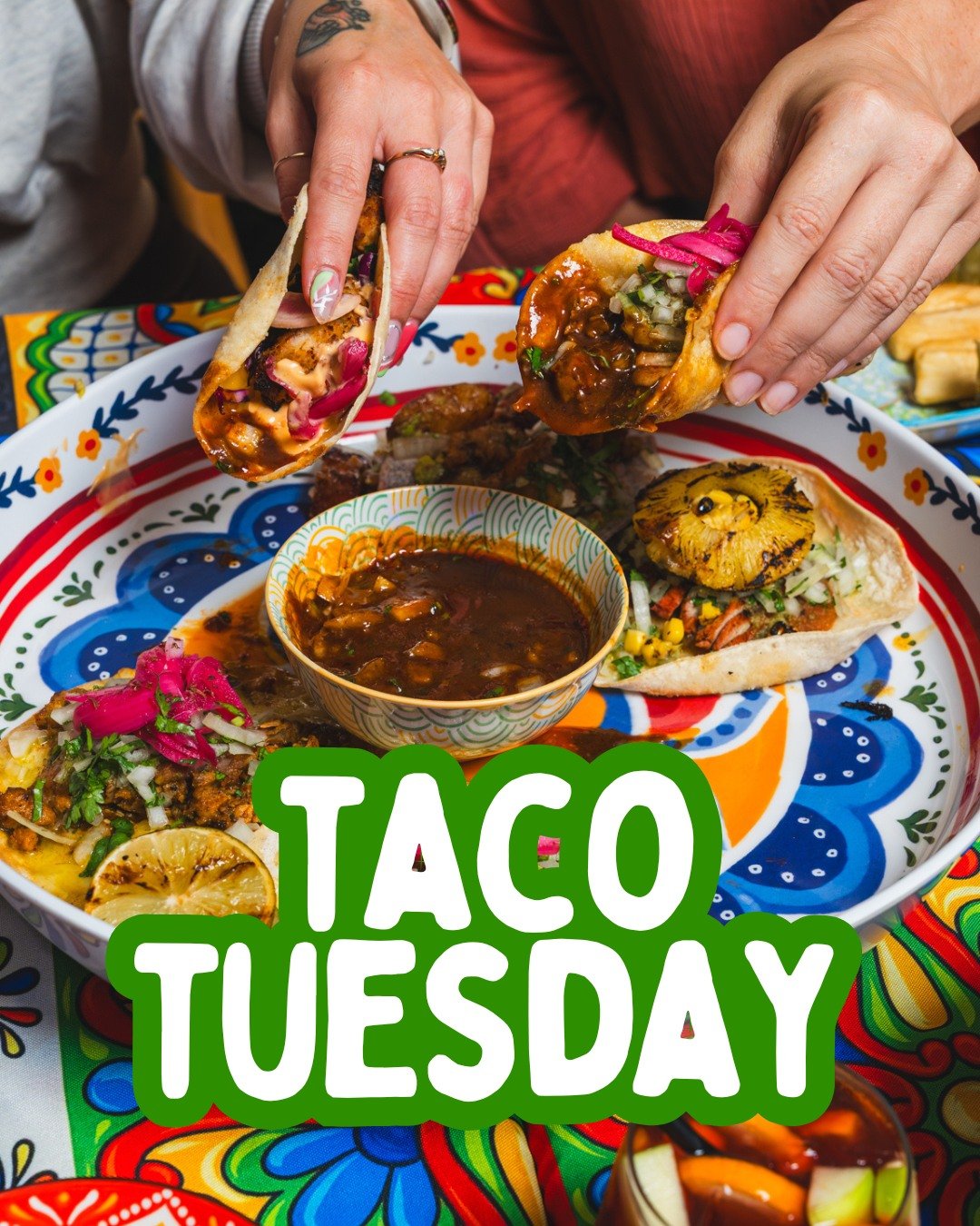 Taco Tuesday is back at Los Muchachos! Choose from 5 incredible flavours for just $5 each when you dine in on Tuesdays...

🌮 Birria (beef)
🌮 Carnitas (pork)
🌮 Pollo (chicken)
🌮 Baja cantina (fish)
🌮 Vegetarian

Book your tables - 0416 940 798 💃