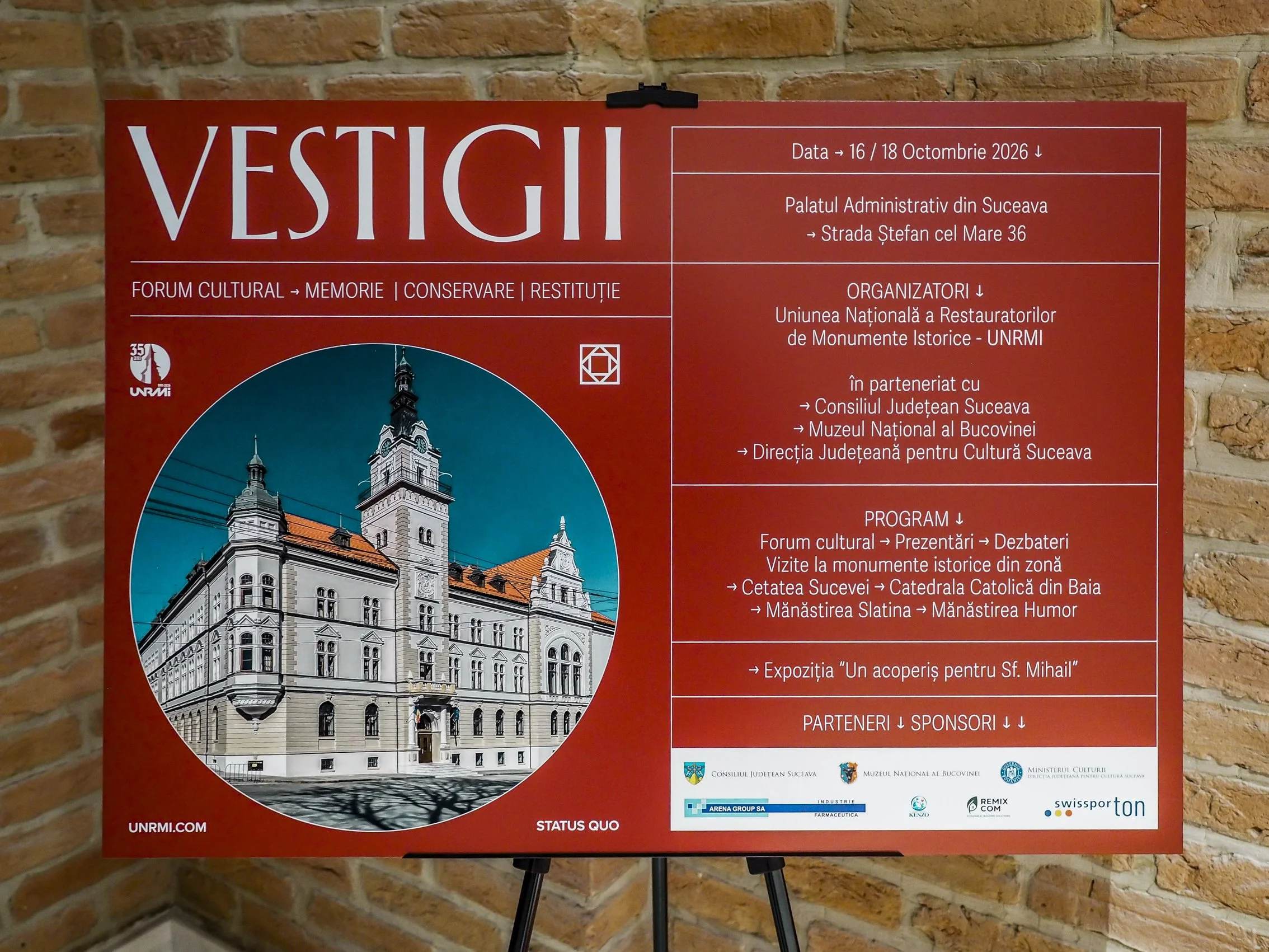 UNRMI: Forumul cultural “VESTIGII - Memorie. Conservare. Restituție” - Ruinele între conservare, restaurare și punere în valoare” 