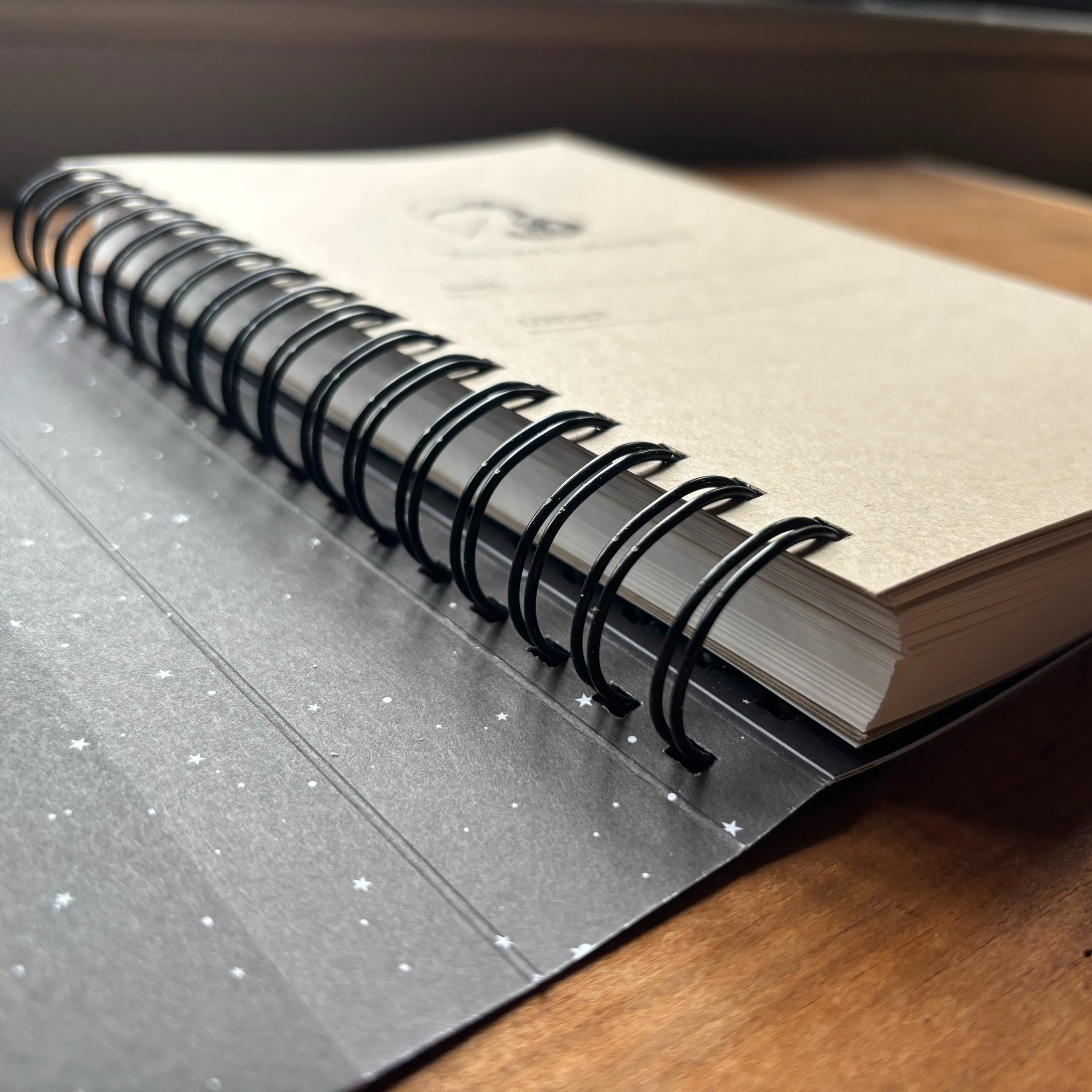 Inside front cover binding of The Great Work Book study aid, logbook and journal for tarot symbolism