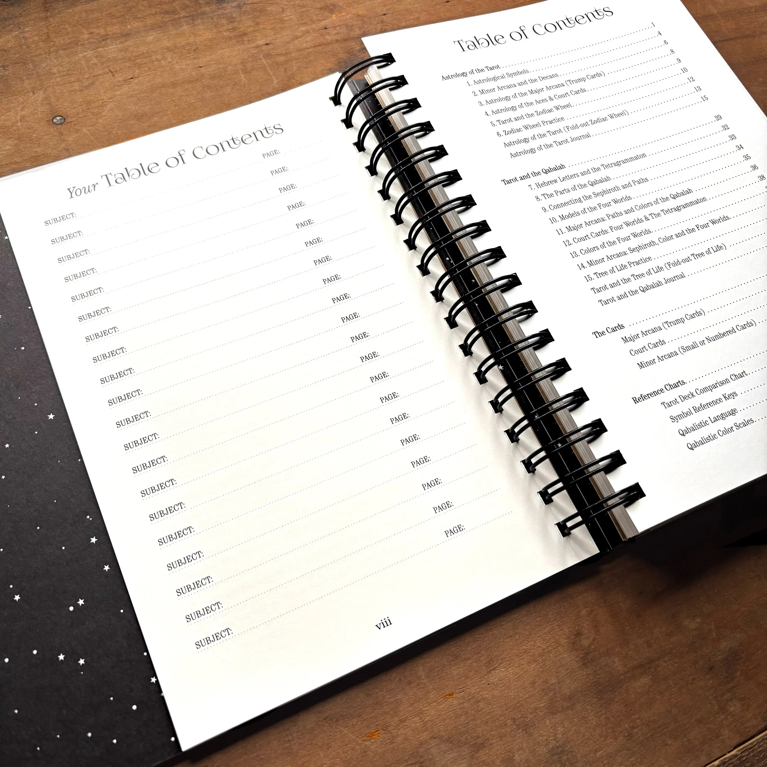 The Great Work Book Table of Contents allows you to add your favorite pages.