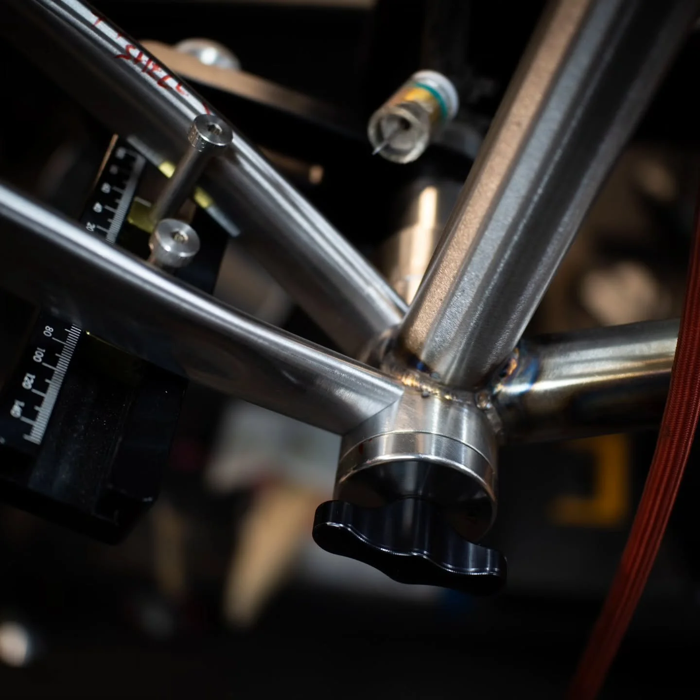 Found some more pics of Max's frame build in progress.