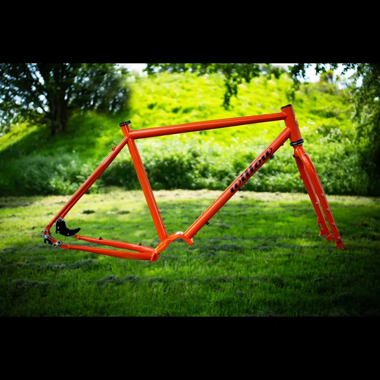 This is Kenny's frame and fork. It's built for a @pinion.eu gearbox. Mostly Reynolds 853 tubing. He already has parts waiting so I'm sure he'll be keen to get it built up.

I don't build a whole lot of Pinion bikes but the more I do, the more I like 