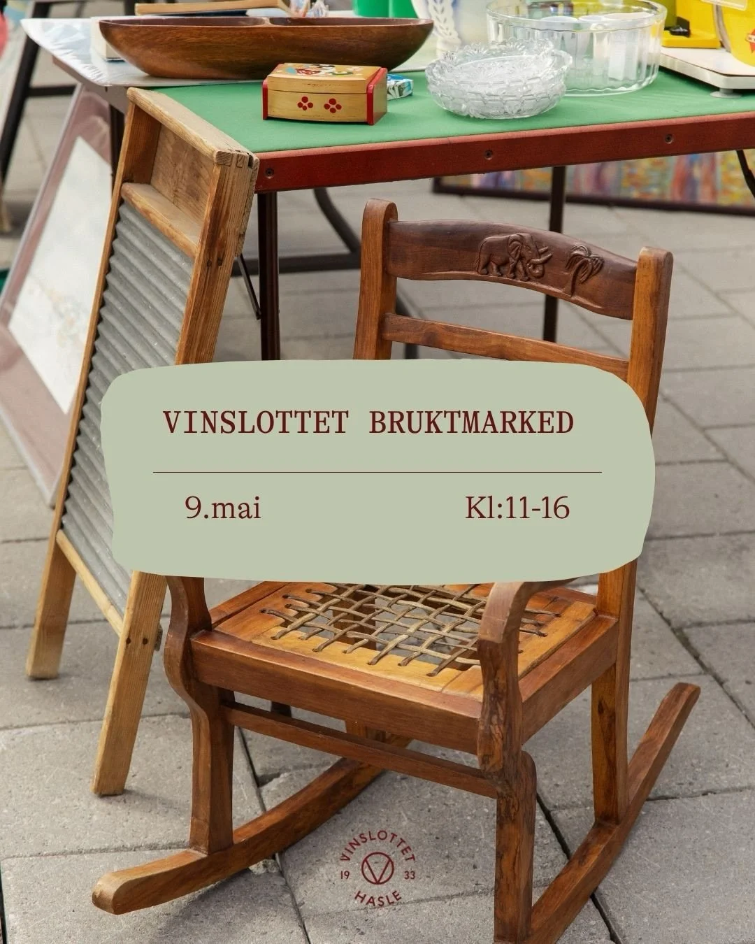 Velkommen til Vinslottet Bruktmarked 👋🏼 
Ta med en venn og rusle forbi i v&aring;rsolen. 

📍 L&oslash;rdag 9. mai kl.11-16