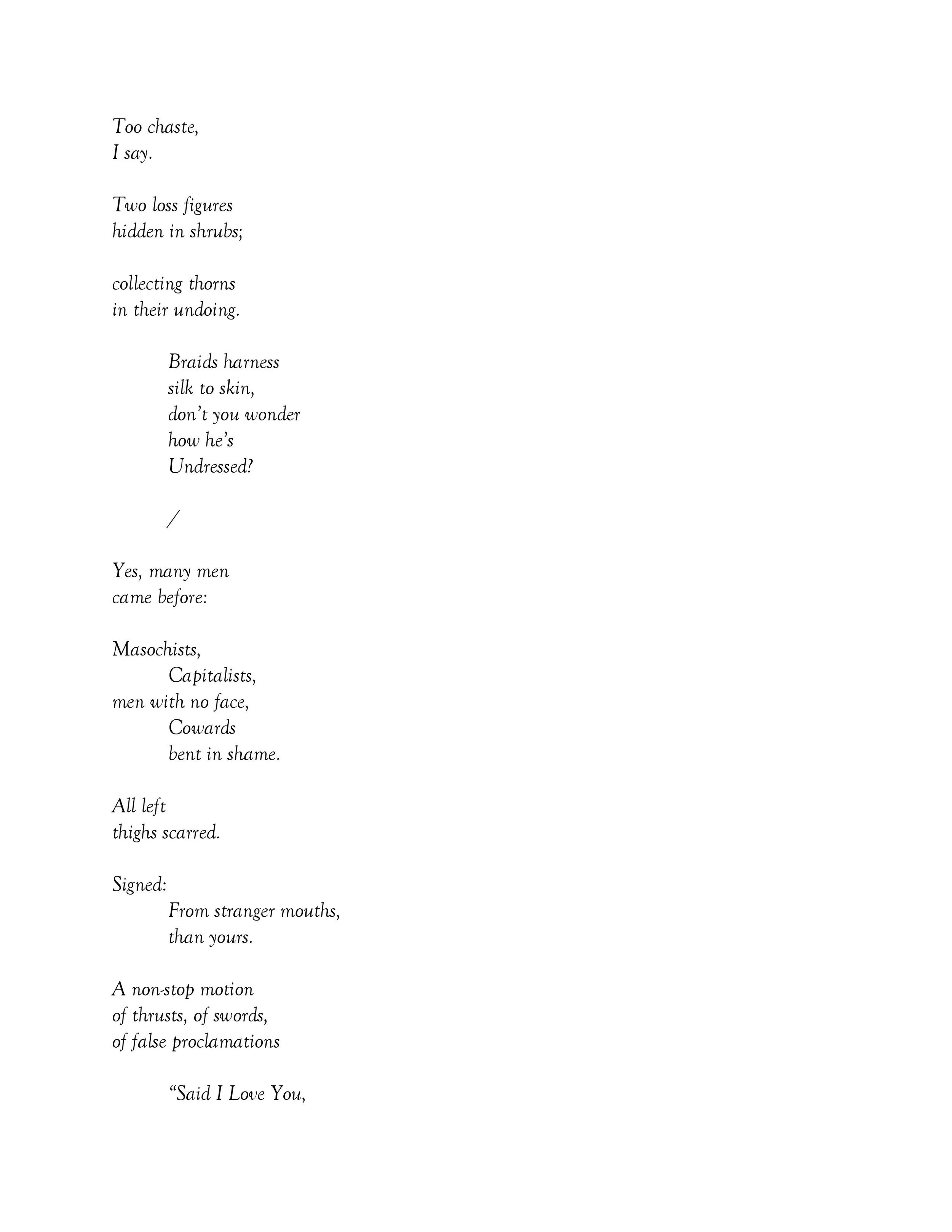 The poem I performed at the National Gallery Lates, inspired by Botticelli's Mars and Venus. 