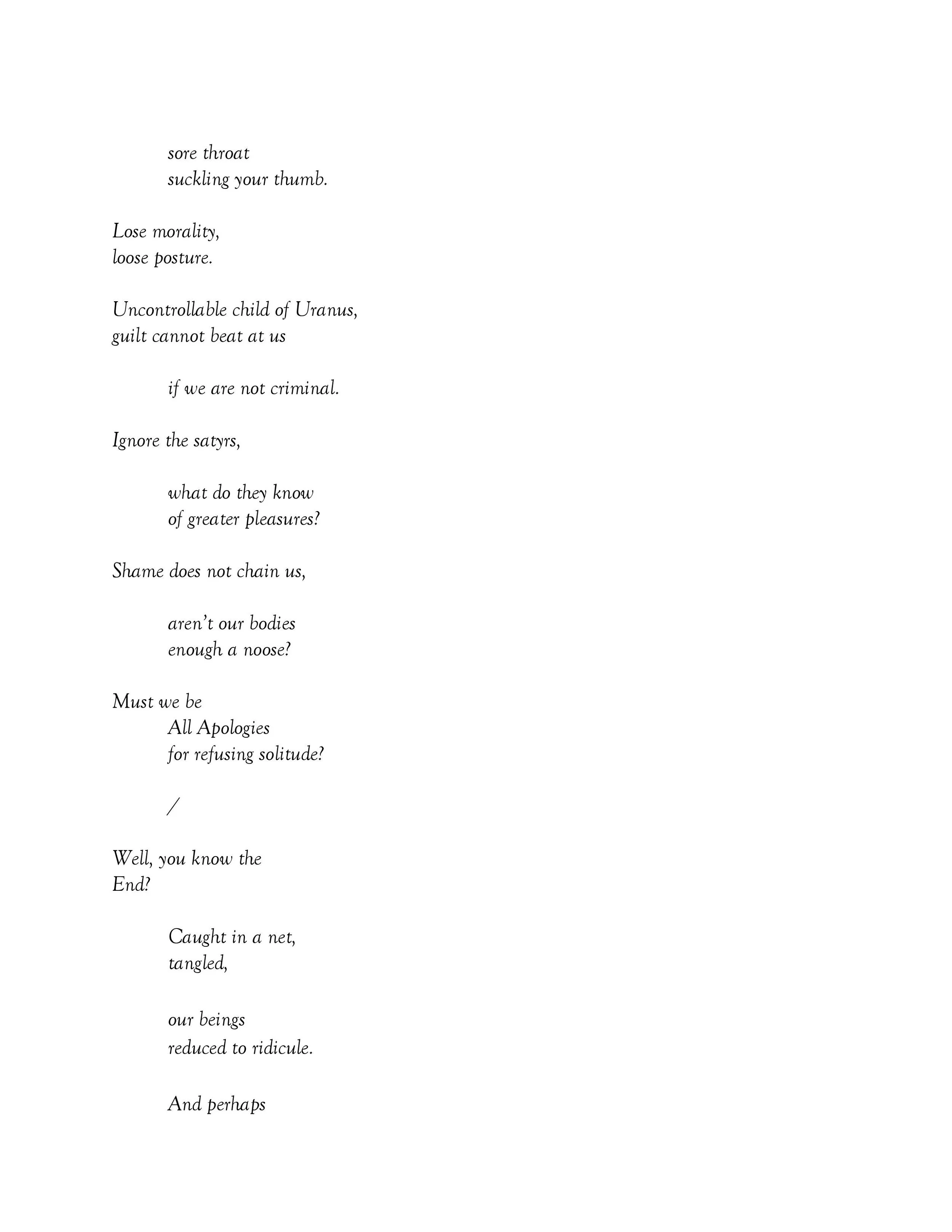 The poem I performed at the National Gallery Lates, inspired by Botticelli's Mars and Venus. 