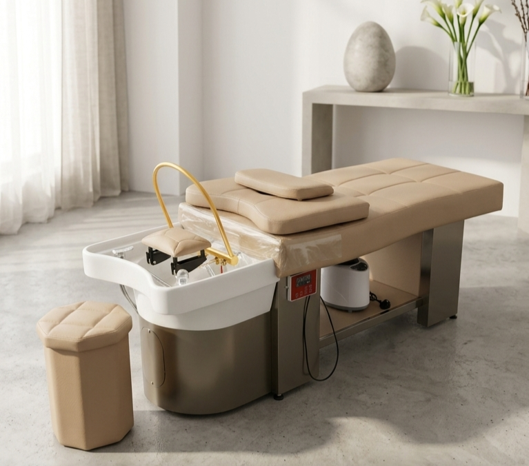 Head Spa and massage bed
