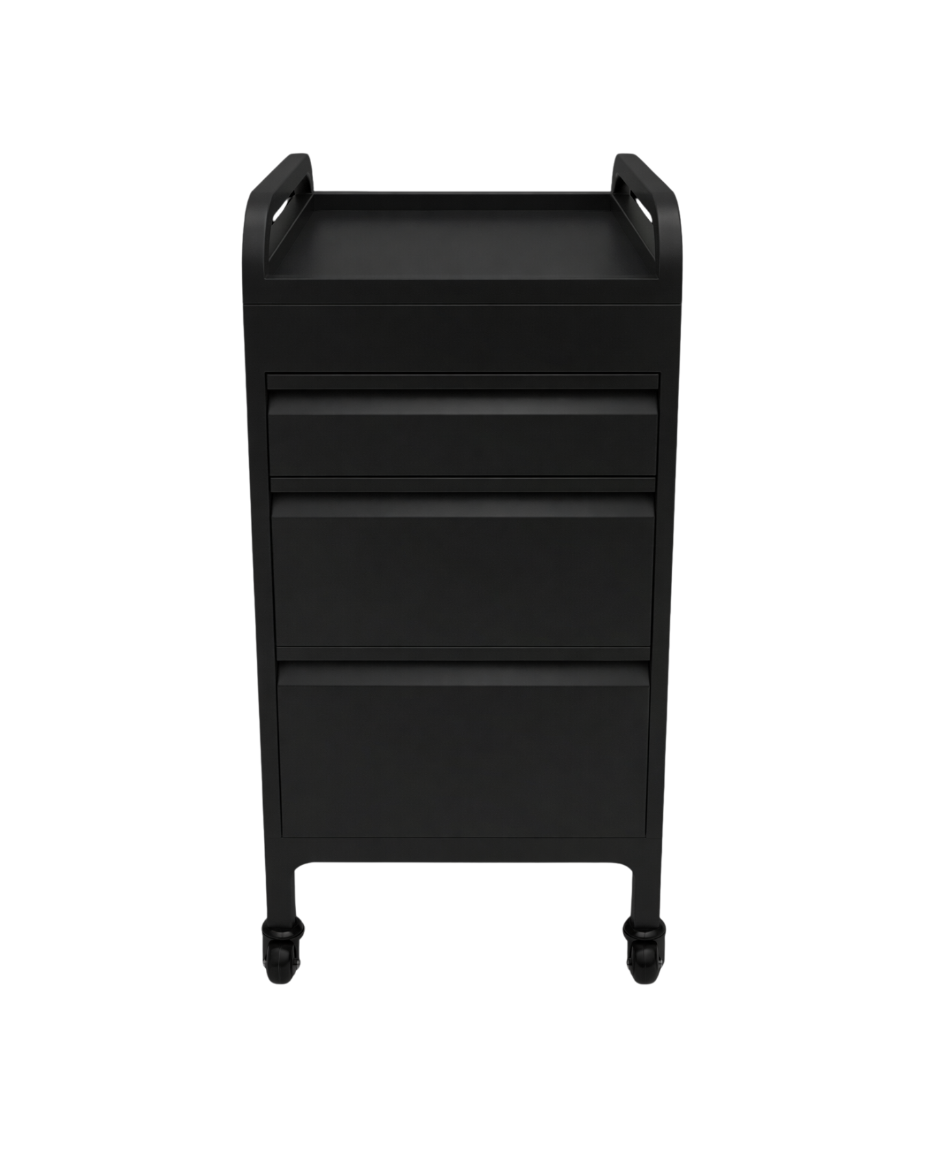 Black Metal 3 Drawer Trolley