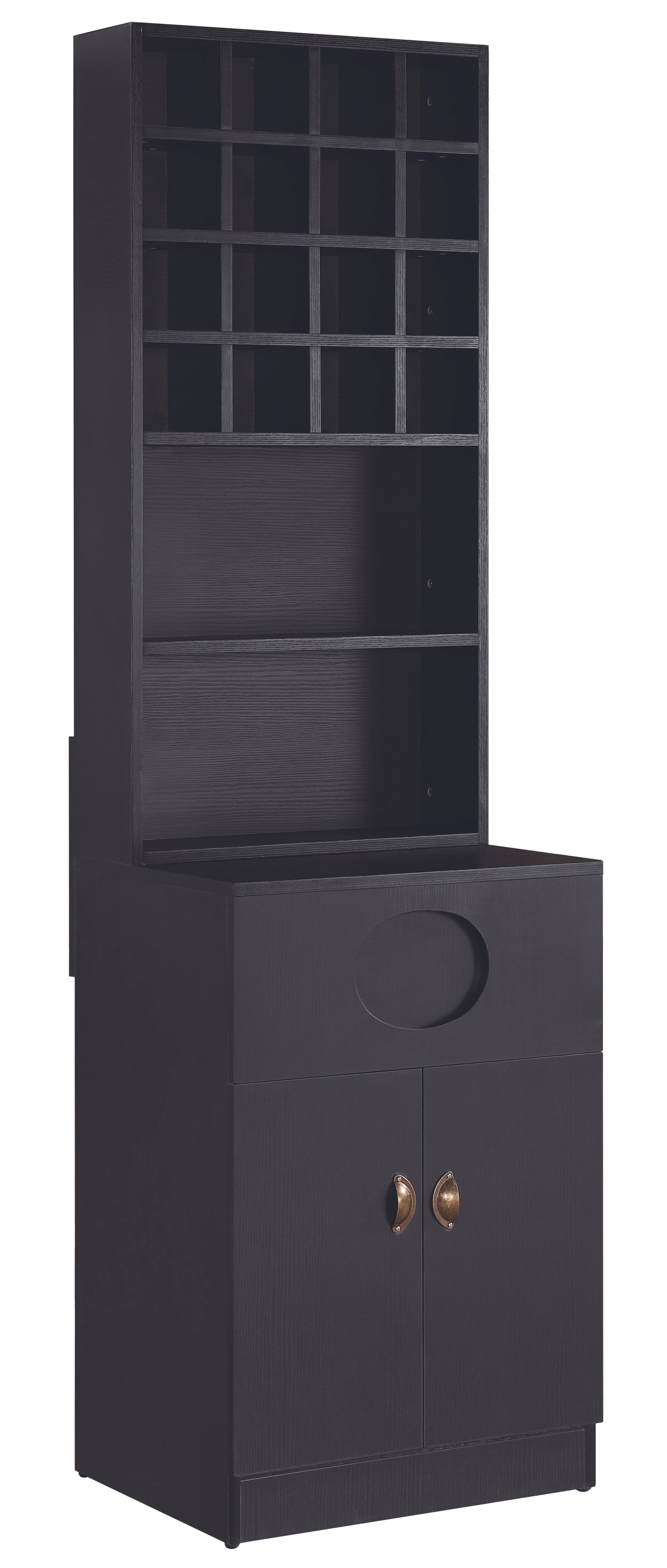 Colour bar with storage underneath and colour tube storage on top.