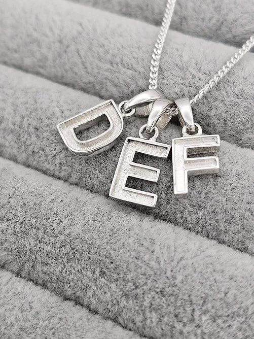 925 Silver Initial Memorial Pendant