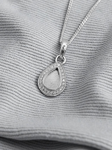925 Silver Teardrop Memorial Pendant
