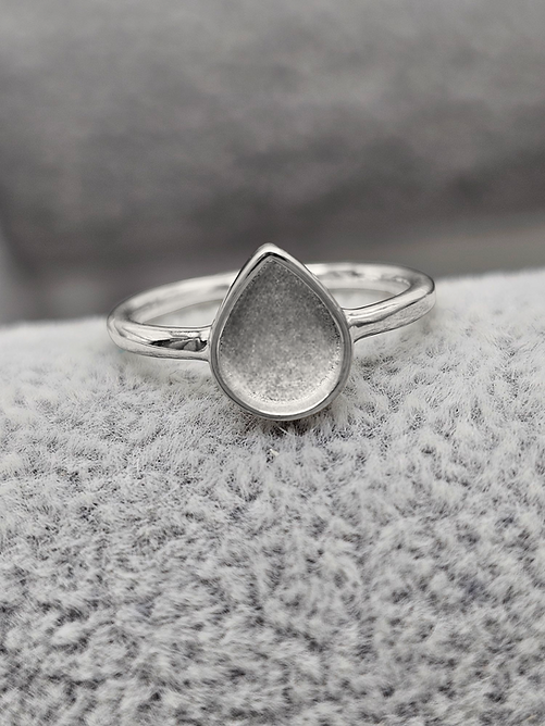 925 Silver Teardrop Memorial Ring