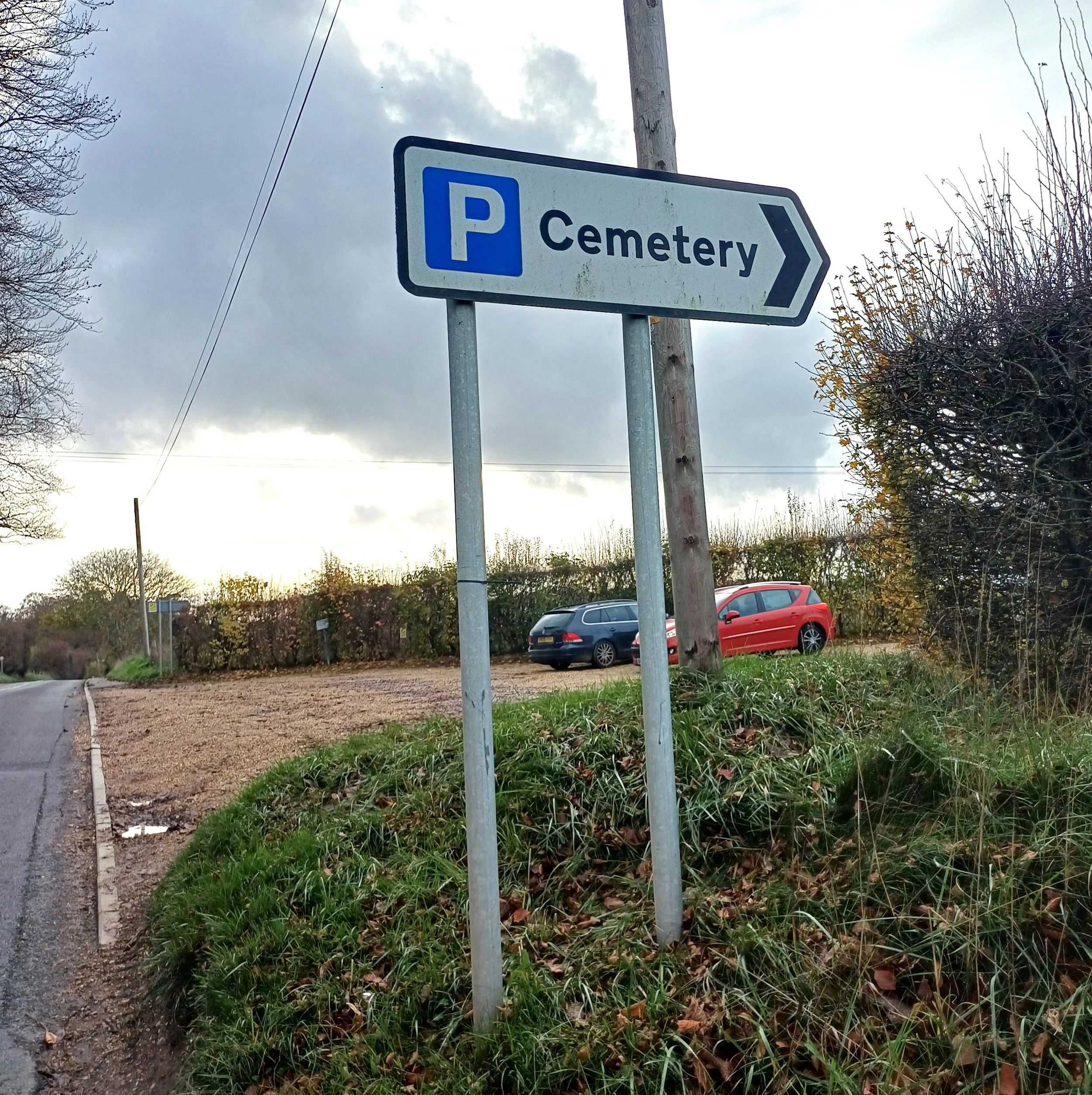 Durrington Cemetery and Car Park which is split in two by the A345..