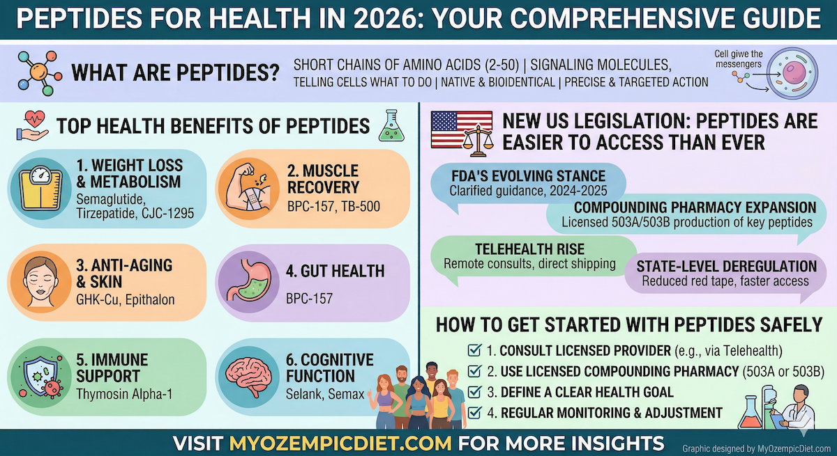Peptides for Health in 2026: Benefits, Types, and New US Laws Making Them Easier to Access Than Ever
