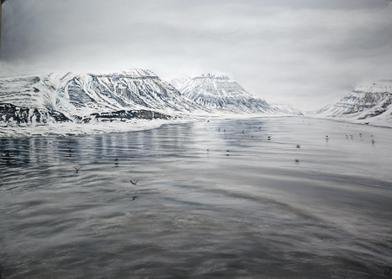 Birds of the High Arctic, by Julie Wilson.
Soft pastel.
Artwork - 70cm x 100cm
Framed - 92cm x 122cm
Price - £1150