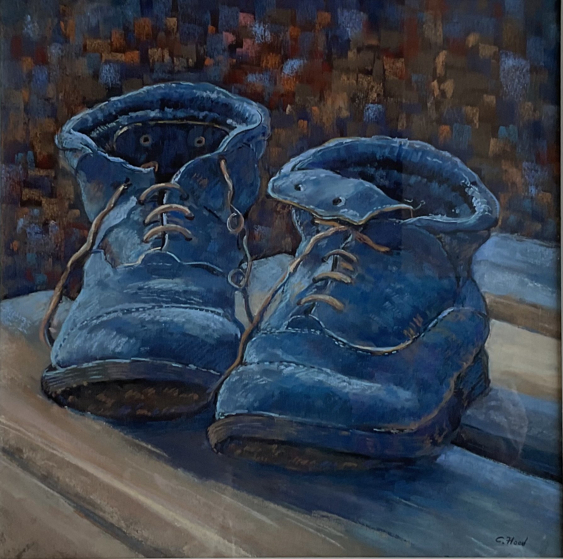The Ties That Bind - Catherine Flood, soft pastels, 31cm x 31cm artwork, 62cm x 62cm framed size. £450.