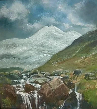 First Snow, by Kay Cullen.
Soft pastel.
Artwork - 34cm x 30cm
Framed - 52cm x 47cm
Price - £200