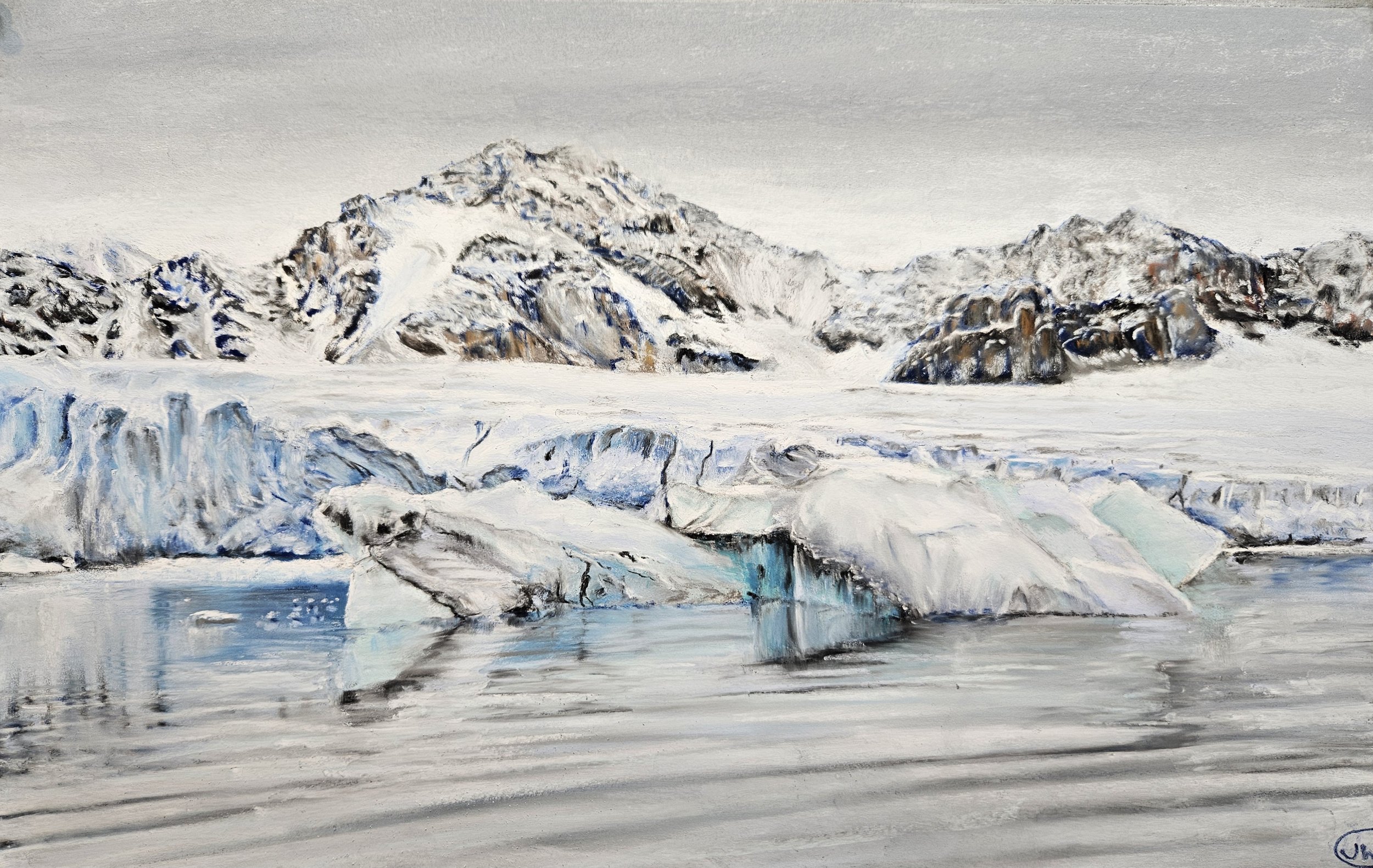 Translucence - Julie Wilson, soft pastels, 25cm x 40cm artwork, 40cm x 55cm framed size. £480.