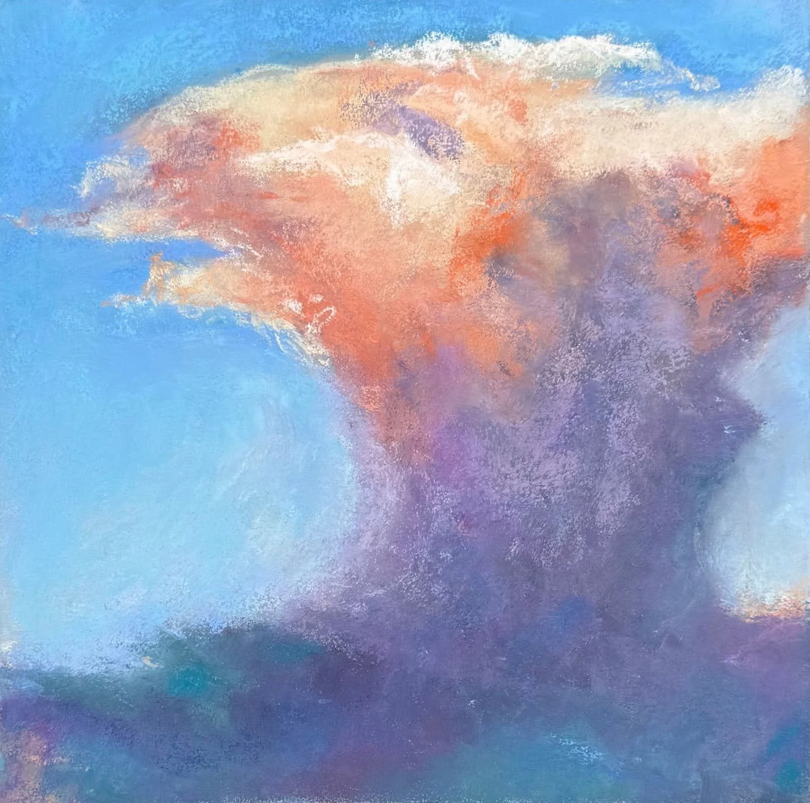 Nebulous 1, by Brid Lyons; Soft pastel; Unframed dimensions - 26 x 26 cm; framed dimensions 31 x 31 cm;  Price £250.00