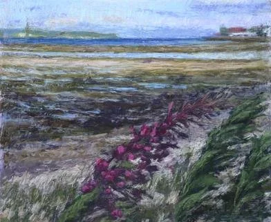 Shell Beach, Belfast Lough, by Rosie McClelland.
Soft pastel.
Artwork - 50cm x 60cm
Framed - 67cm x 77cm
Price - £750