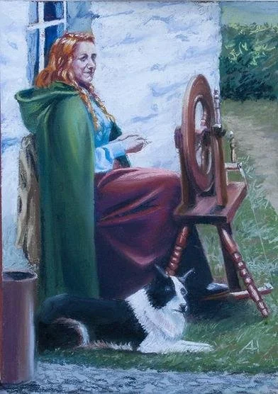 Spinner, by Anthony Haughey.
Soft Pastel.
Artwork - 39cm x 28cm
Framed - 58cm x 47cm 
Price - £305