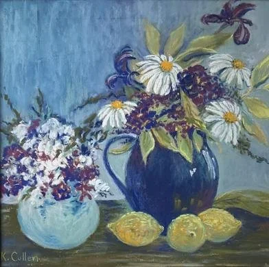 Zest For Life, by Kay Cullen.
Soft pastel.
Artwork - 24cm x 24cm
Framed - 41cm x 41cm
Price - £150