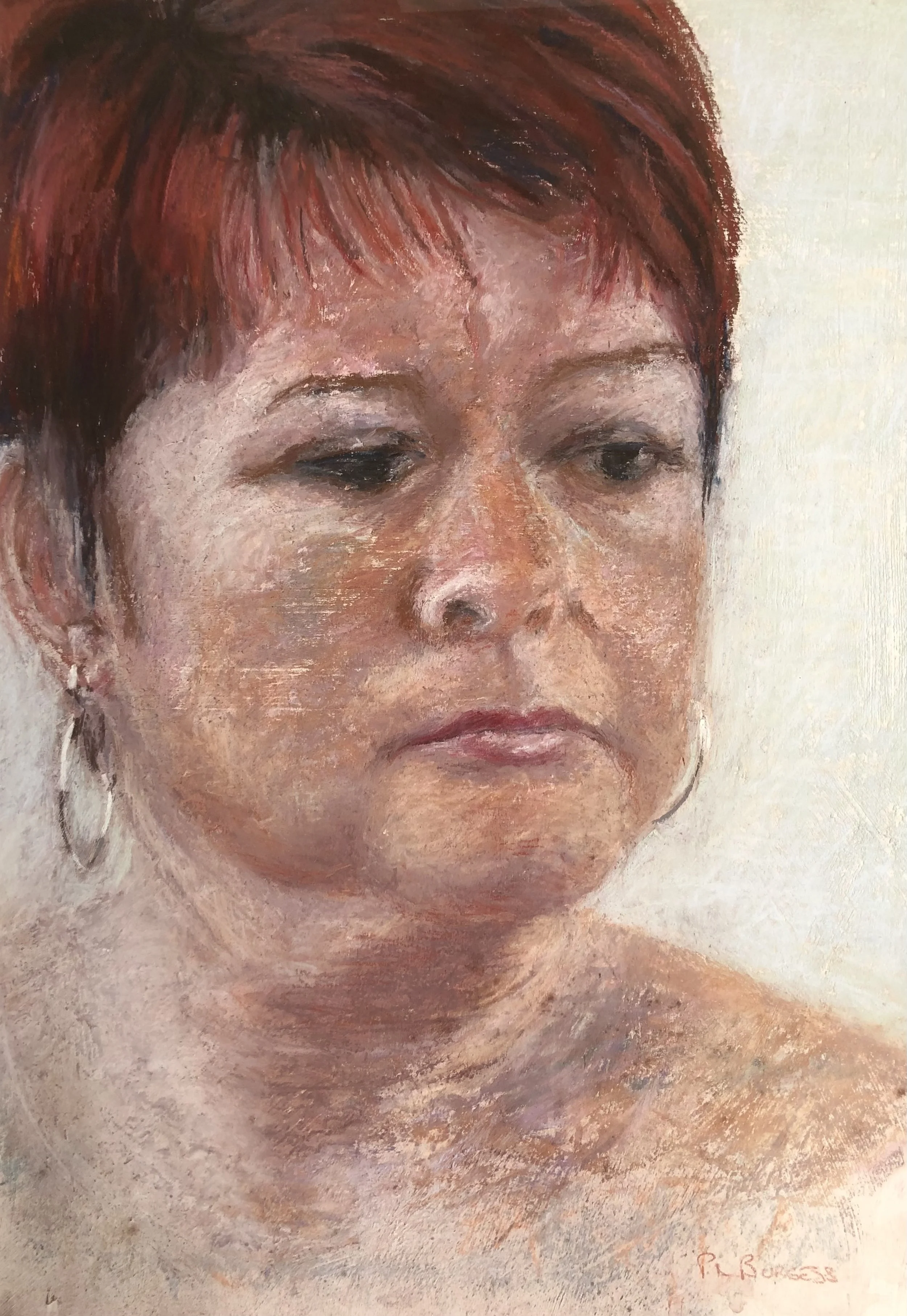 Portrait of Janice, by Patricia Burgess.
Soft Pastel.
Artwork 56cm x 40 cm
Framed 75cm x 58cm
Price - £930