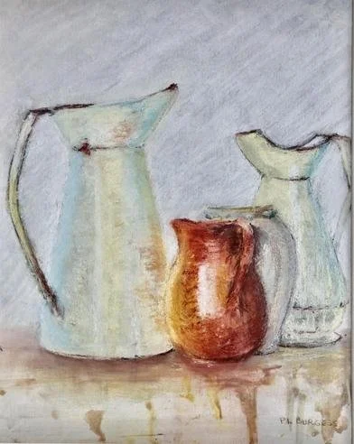 Bath time, by Patricia Burgess.
Soft pastel.
Artwork - 48cm x 38cm
Framed 80cm x 68cm
Price - £595