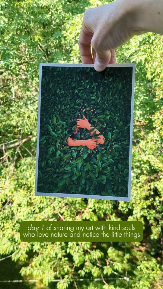 Are you one of them? 💚🌿
.
I realized I haven't properly shared many of the pieces I created simply out of love for the natural world and the quiet magic in everyday life. So today, I’m opening up my art folder and taking you on a little journ