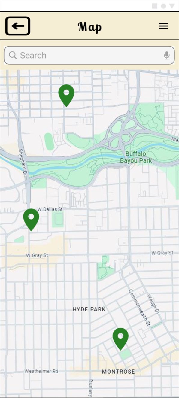 The Mockup for the Map Page