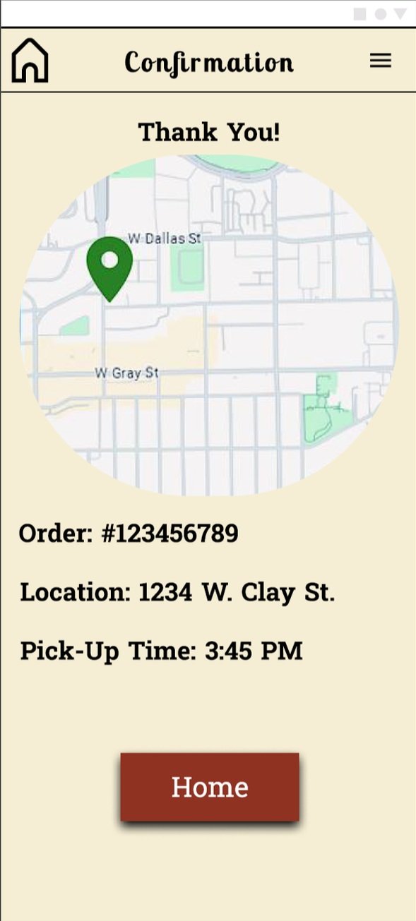 The Mockup for the Confirmation Page