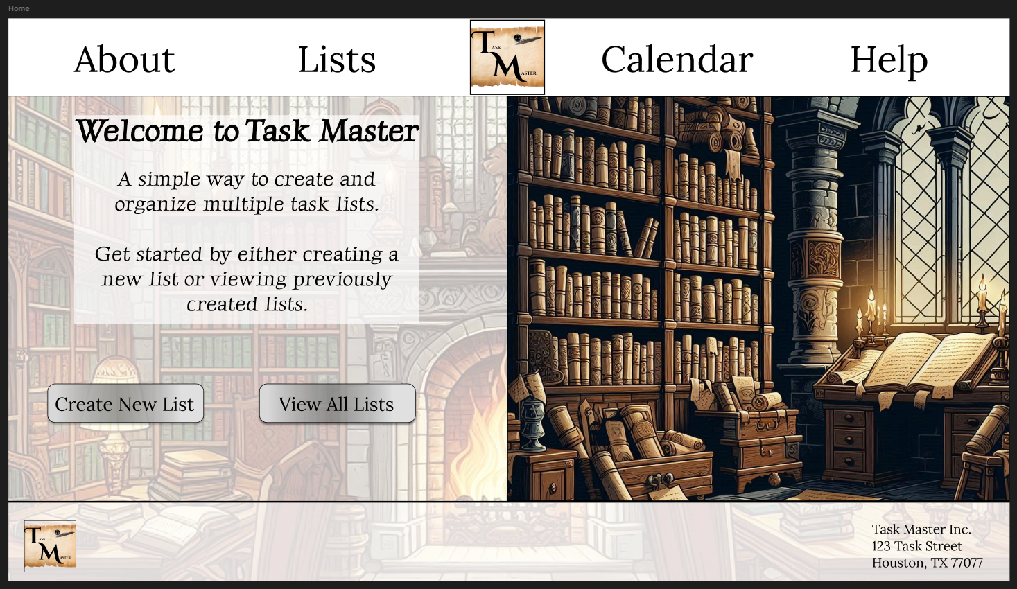 Home Page Mockup