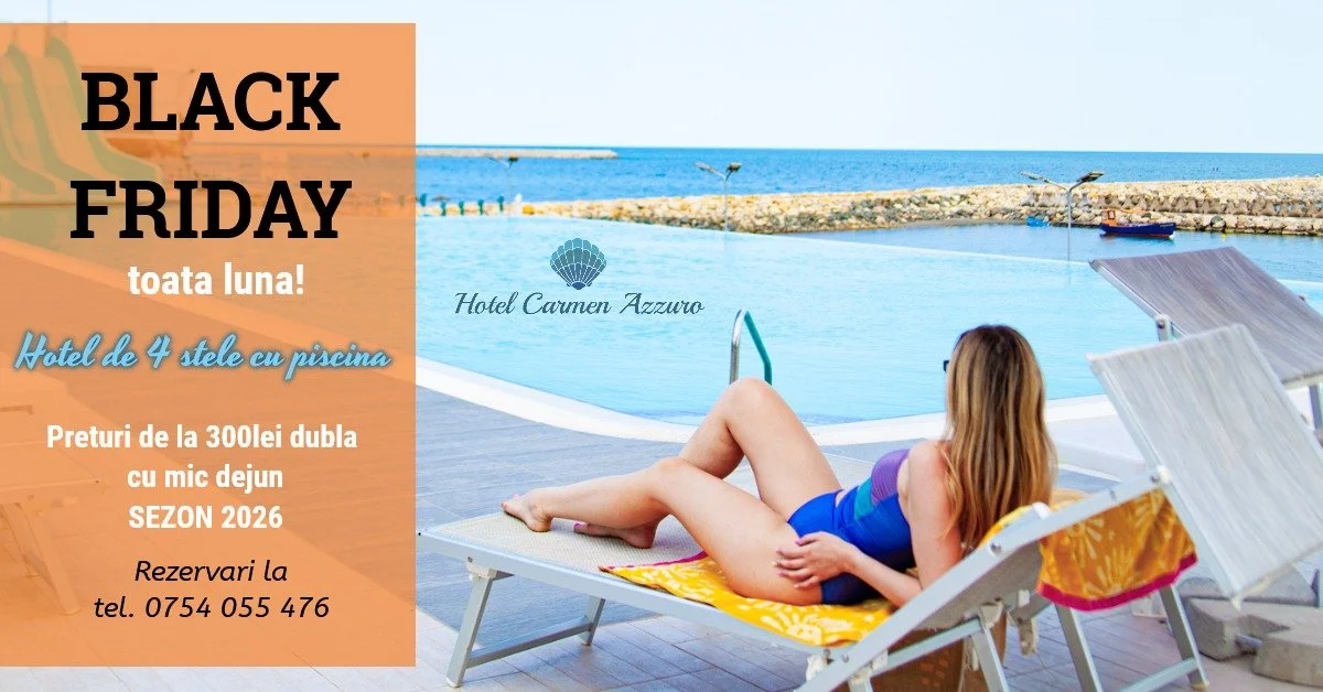 Relaxare si distractie, de ce sa alegi? Le ai pe amandoua la Carmen Azzuro!

𝘙𝘦𝘻𝘦𝘳𝘷𝘢𝘳𝘪 𝘭𝘢 
☎ +40 754 055 476
sau pe email 
📩hotelcarmen-venus@energoutil.ro

 📧site-ul nostru carmenvenus . com
𝘗𝘙𝘐𝘔𝘐𝘔 𝘛𝘐𝘊𝘏𝘌𝘛𝘌 𝘋𝘌 𝘝𝘈𝘊𝘈𝘕𝘛