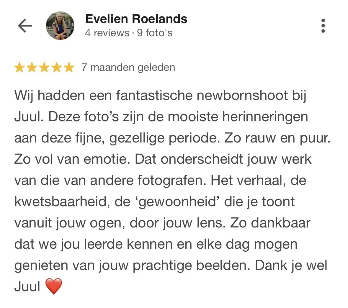 Review over Juul van Wandelen